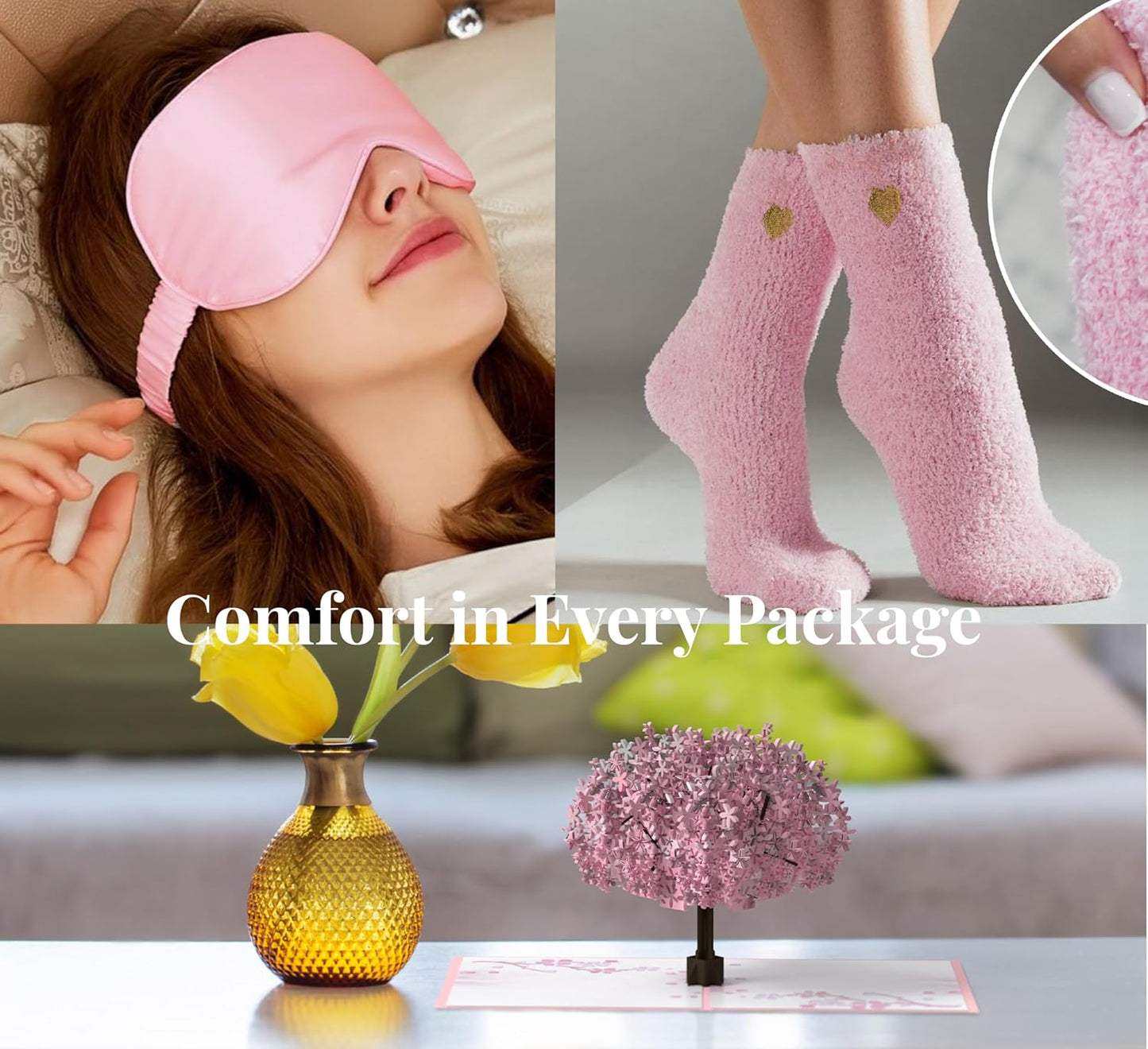 Comforting Get Well Soon Gift Baskets for Women - 10Pc Get Well Gifts for Women after Surgery, Thoughtfully Curated Thinking of You Self Care Package with Blanket, Tumbler, Eye Mask, Soap, Socks & More - Gotcha Girl Cosmetics Gotcha Girl Cosmetics424b5357-f0c9-4b5e-bbc2-d7985ce76e92