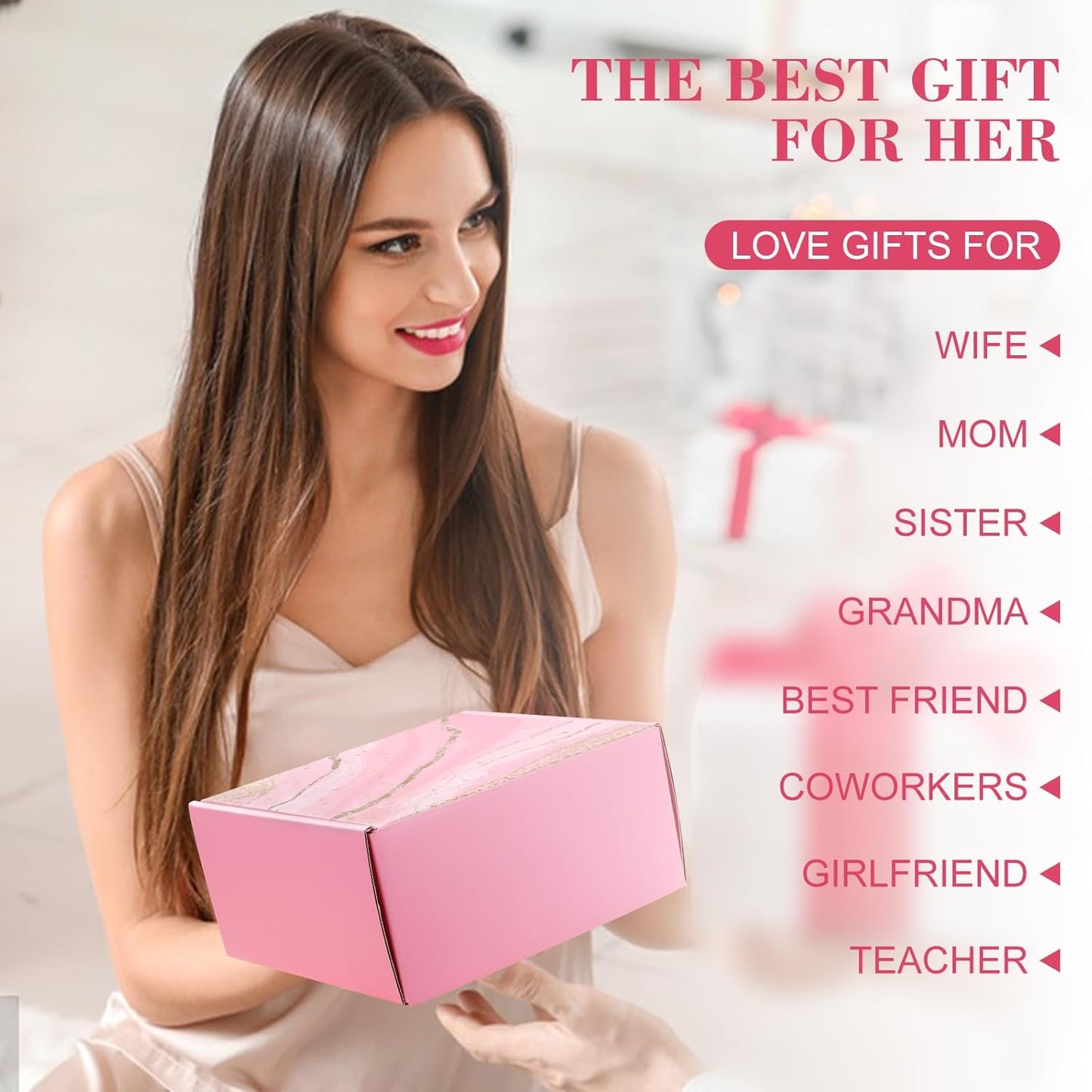 Birthday Gifts - Relaxing Spa Gifts Basket for Women; Her Mom, Grandma, Daughter, Sister, Wife, Girlfriend, Friends - Unique Bath Set Gifts (Pink) - Gotcha Girl Cosmetics Gotcha Girl Cosmetics bb412274-bd80-4a3e-9d85-6c59cada1844