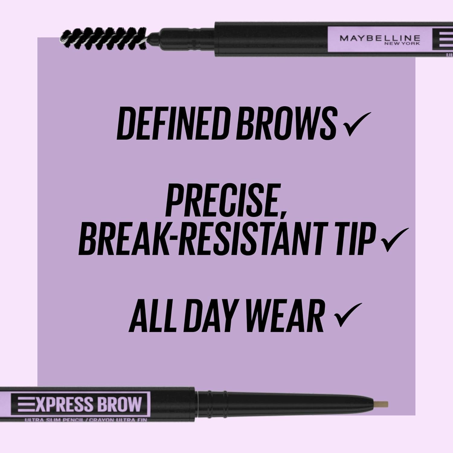Express Brow Ultra Slim Eyebrow Makeup, Brow Pencil with Precision Tip and Spoolie for Defined Eyebrows, Soft Brown, 1 Count - Gotcha Girl Cosmetics Gotcha Girl Cosmeticsd5dffb8d-cabd-49d1-8a42-a413e4d8b926