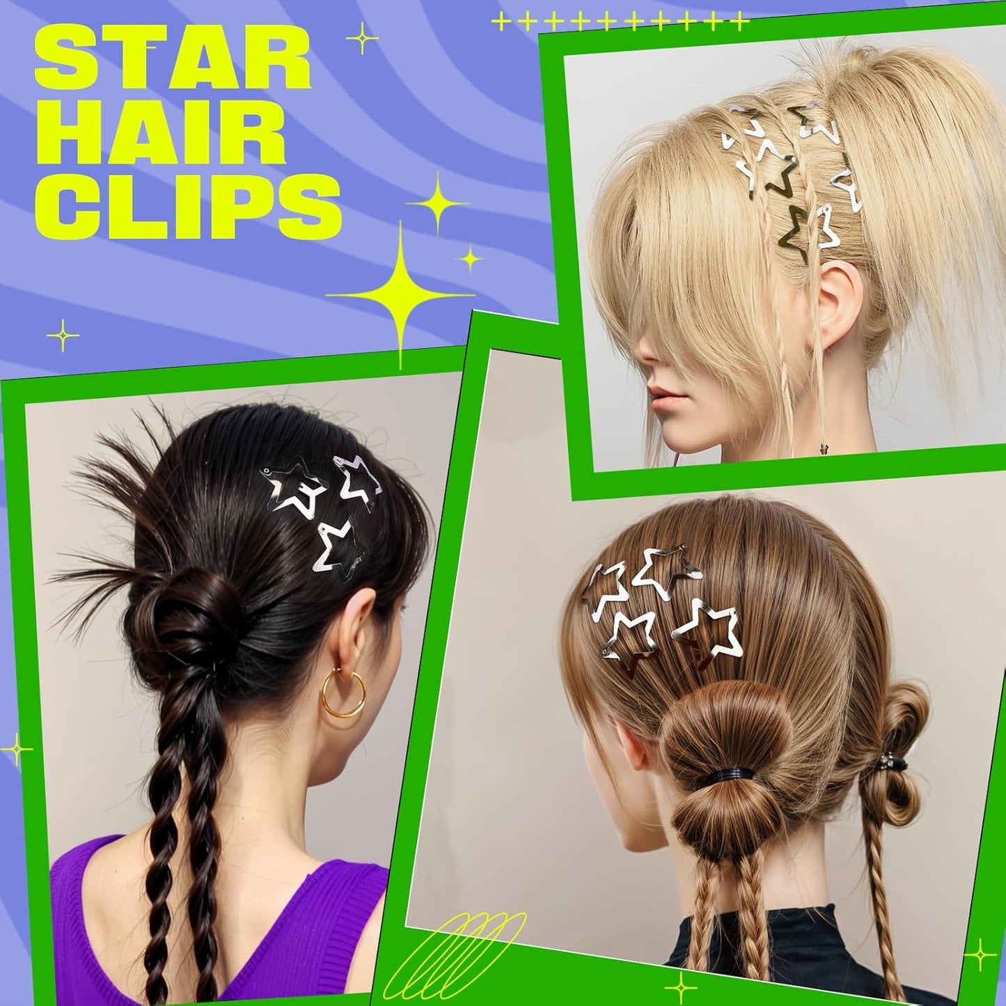 30 PCS 1.61" Star Hair Clips, Y2K Hair Accessories, Silver Star Clips for Girls Women, Rave Accessories, Non Slip Star Barrettes, Metal Star Snap Hair Clips - Gotcha Girl Cosmetics Gotcha Girl Cosmetics2f024b33-4e9e-453b-b7bc-701010035398