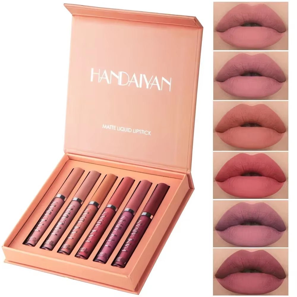 LuxeMatte™ by Handaiyan – 6 - Piece Waterproof Matte Lipstick Set - Gotcha Girl Cosmetics Gotcha Girl Cosmeticsfabc51ff-f318-4a9a-bf0e-b652da102ece