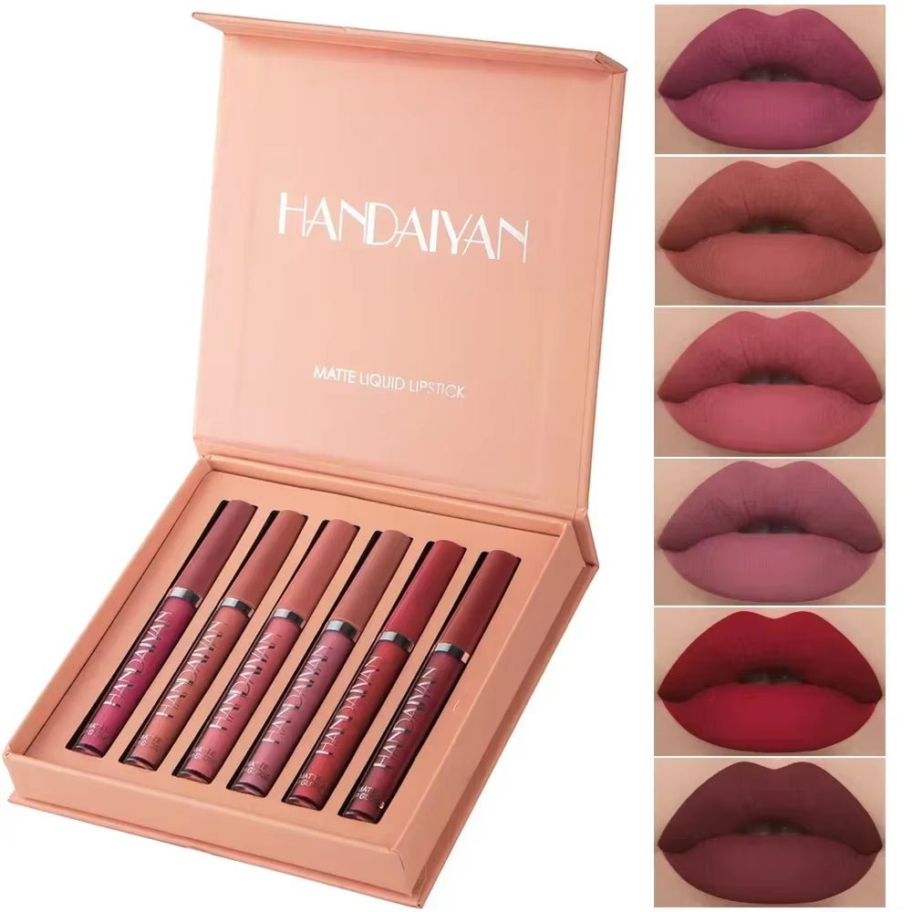 LuxeMatte™ by Handaiyan – 6 - Piece Waterproof Matte Lipstick Set - Gotcha Girl Cosmetics Gotcha Girl Cosmeticsb88fec21-584a-48d8-b428-30cd1dd3359e