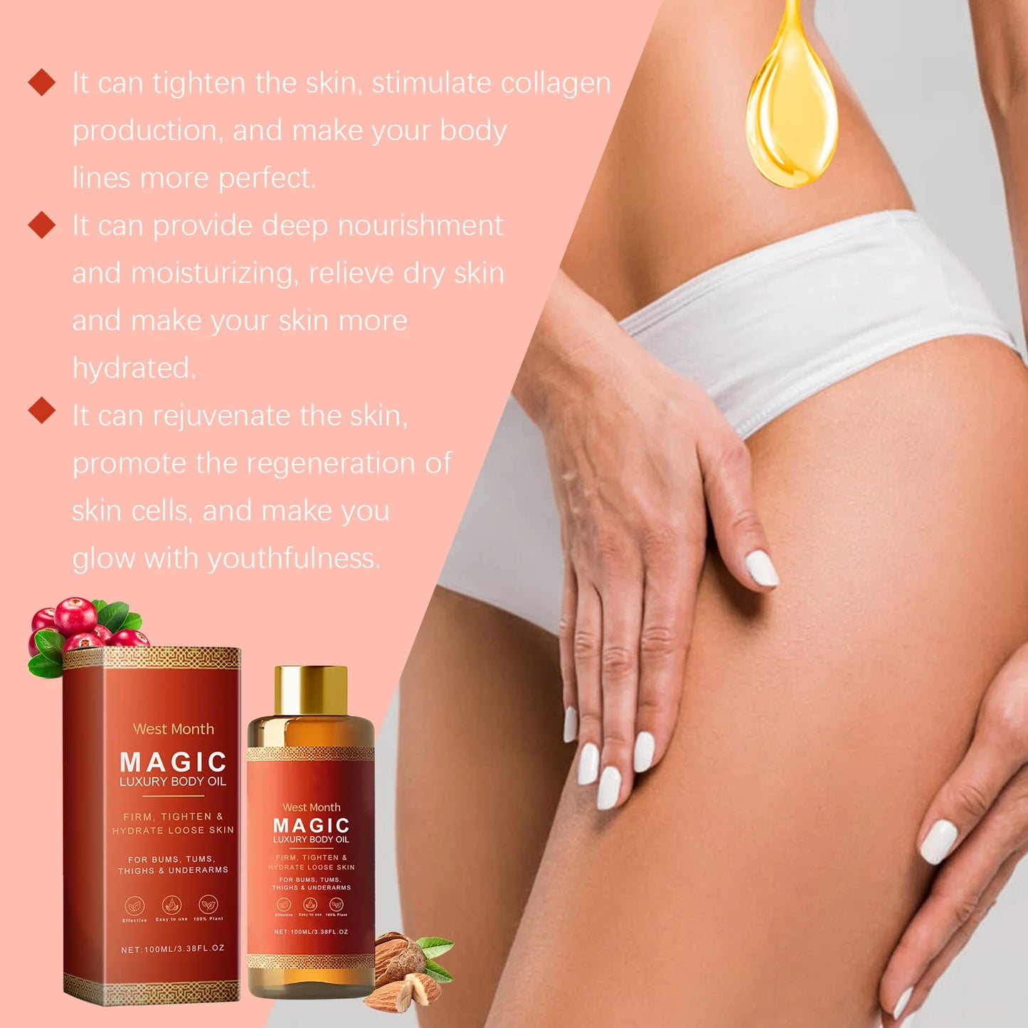 Magic Luxury Body Oil – Moisturizing & Firming Glow Oil - Gotcha Girl Cosmetics Gotcha Girl Cosmetics 68bc29bd-a7a1-47ad-a3d4-93f6d7144c28