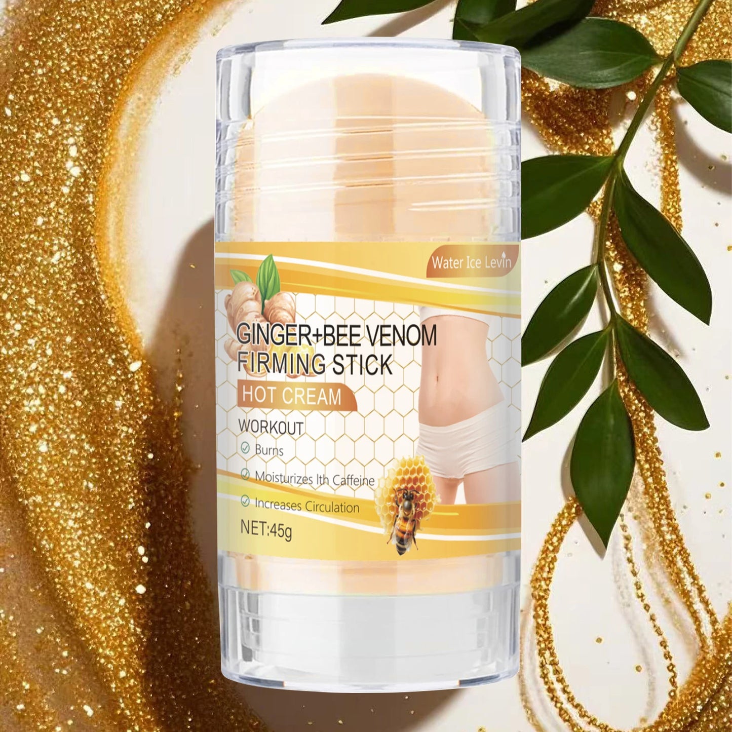 Turmeric + Bee Venom Firming Cream Stick, Contains Coconut Oil, Moisturizing Firming Body Lotion for Men and Women, Hypoallergenic, Muscle Relaxation and Post - Exercise Recovery - Gotcha Girl Cosmetics Gotcha Girl Cosmetics 14771A