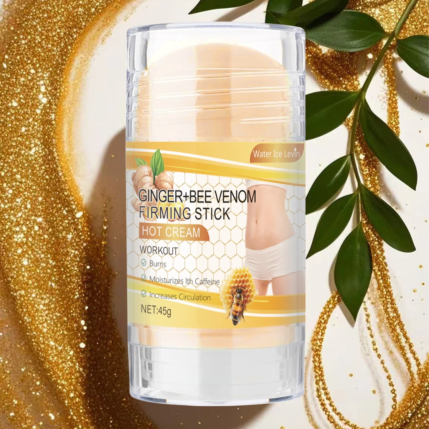 Turmeric + Bee Venom Firming Cream Stick, Contains Coconut Oil, Moisturizing Firming Body Lotion for Men and Women, Hypoallergenic, Muscle Relaxation and Post - Exercise Recovery - Gotcha Girl Cosmetics Gotcha Girl Cosmetics 14771A