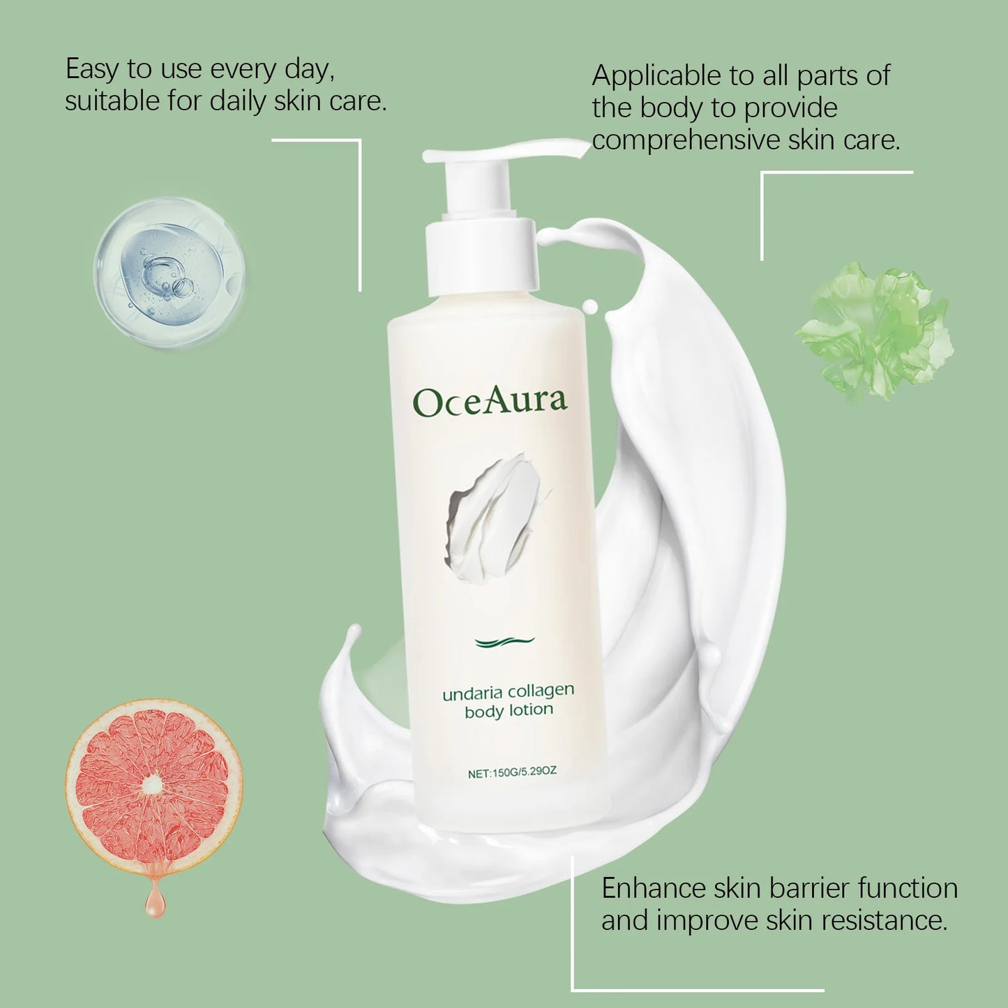 Collagen Infused Body Lotion Anti Aging Smoothing Strengthen Barrier Long Lasting Hydrating Reduce Sagging Moisturize Body Cream - Gotcha Girl Cosmetics Gotcha Girl Cosmetics 14771150gboxed