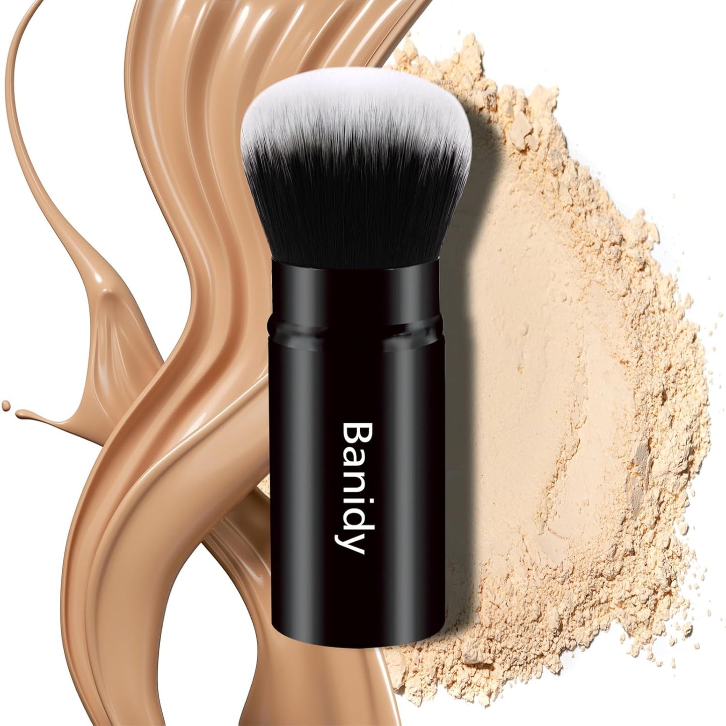Makeup Brush Kabuki Face Brushes Retractable Travel Blush Brush Portable Flawless for Foundation, Powder Blush, Bronzer, Buffing, Liquid, Cream, Cruelty Free with Cover(Round - Head) - Gotcha Girl Cosmetics Gotcha Girl Cosmetics ab4cb7c6-e579-4aa6-ba1e-1bc9682e45a8