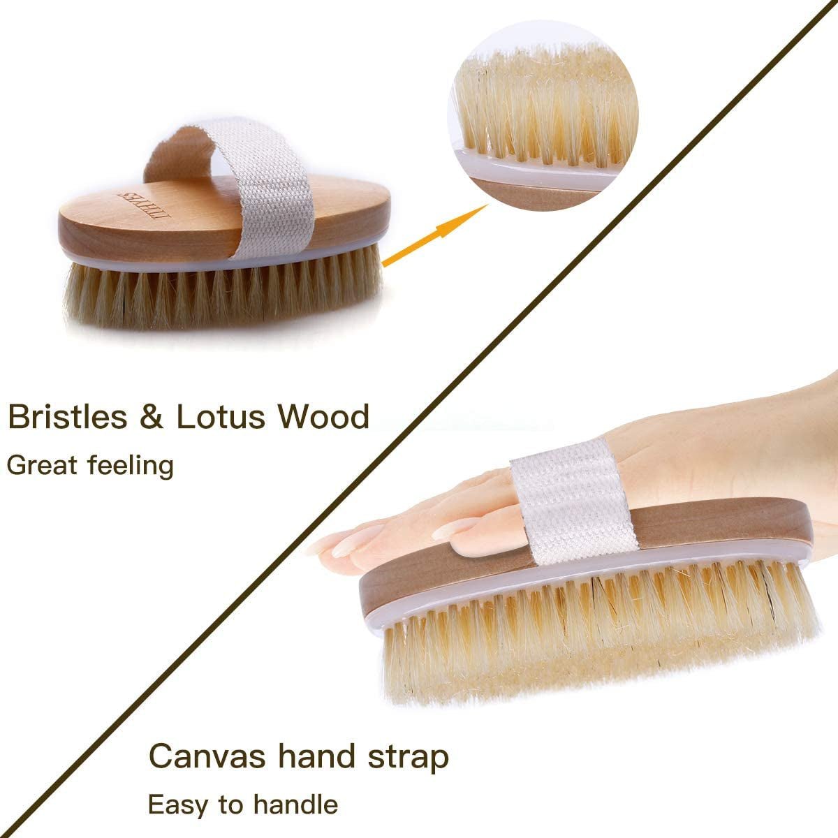 Dry Brushing Body Brush Exfoliating Brush Natural Bristle Bath Brush for Remove Dead Skin Toxins Cellulite,Treatment,Improves Lymphatic Functions,Exfoliates,Stimulates Blood Circulation - Gotcha Girl Cosmetics Gotcha Girl Cosmetics3e1db042-8f85-4448-911d-7c461328969b