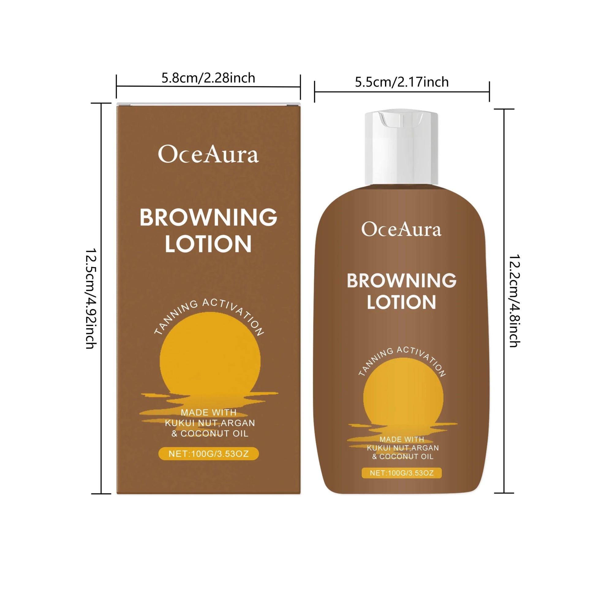 Oceaura Herbal Browning Lotion Summer Moisturize Sunless Tanning Enhance Softness Non - greasy Glowing Bronzer Skin Tanning Lotion - Gotcha Girl Cosmetics Gotcha Girl Cosmetics 1410100g200007763201336106