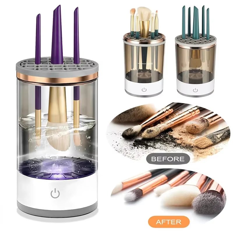 USB Plug Electric Makeup Brush Cleaner Makeup Brush Cleaning Machine Automatic Cosmetic Brush Dryer and Cleaner with Cleaner Mat - Gotcha Girl Cosmetics Gotcha Girl Cosmeticse9597dff-215d-45fe-85e7-2a3da20b61d7