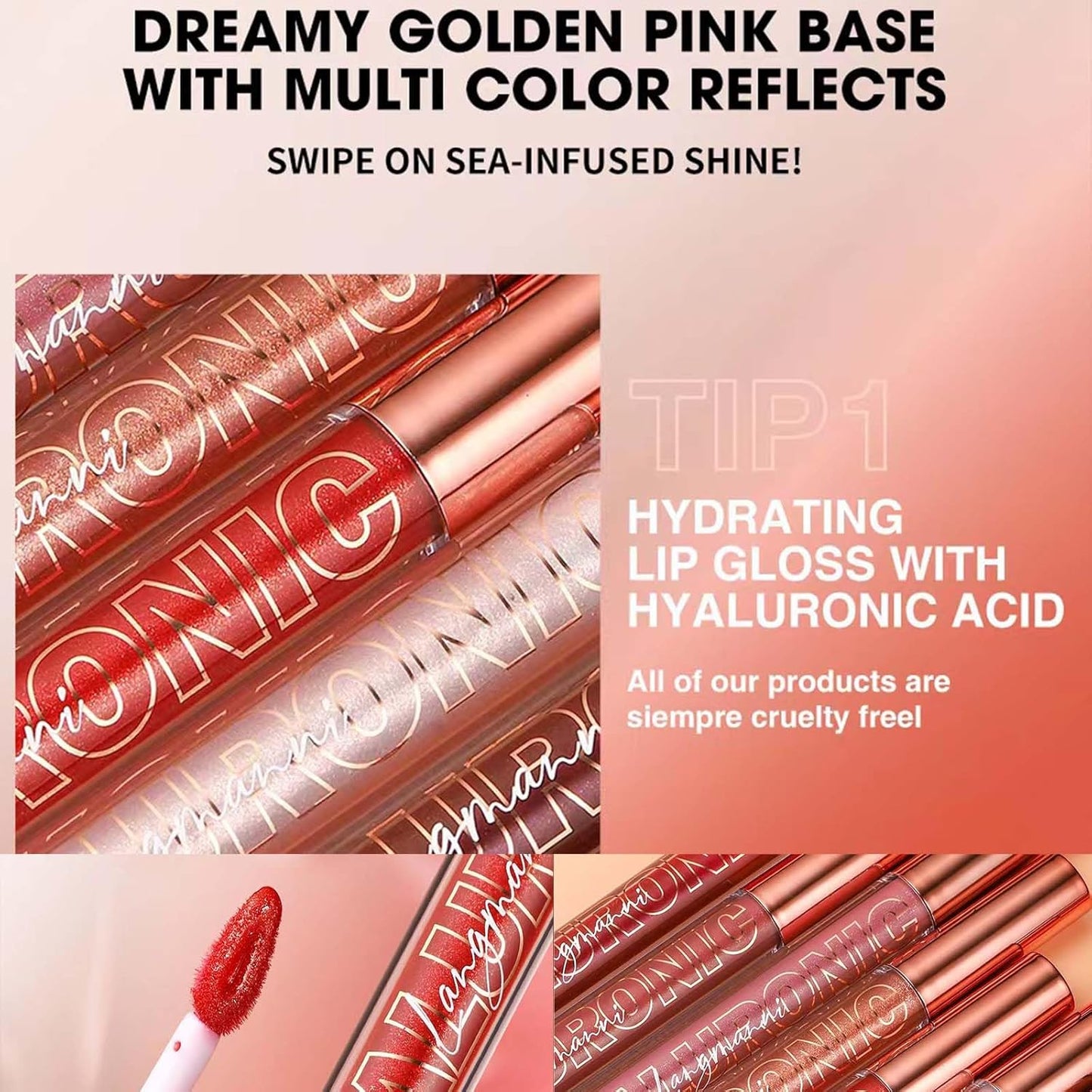 Nude Brown Lip Gloss Plumping Glitter Lip Gloss for Girls Women Lip Plumping Tinted Lipgloss High Pigment Plumper Long Lasting Moisturizing Lip Gloss Oil Shimmer Natural Lipstick Lip Liner(02) - Gotcha Girl Cosmetics Gotcha Girl Cosmetics 09303c70-6f22-4c8e-994b-6027dea38f93