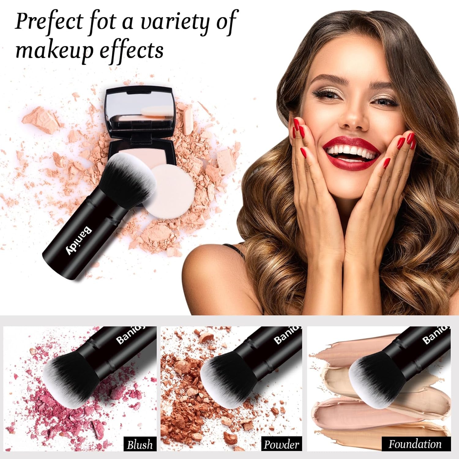 Makeup Brush Kabuki Face Brushes Retractable Travel Blush Brush Portable Flawless for Foundation, Powder Blush, Bronzer, Buffing, Liquid, Cream, Cruelty Free with Cover(Round - Head) - Gotcha Girl Cosmetics Gotcha Girl Cosmetics ab4cb7c6-e579-4aa6-ba1e-1bc9682e45a8