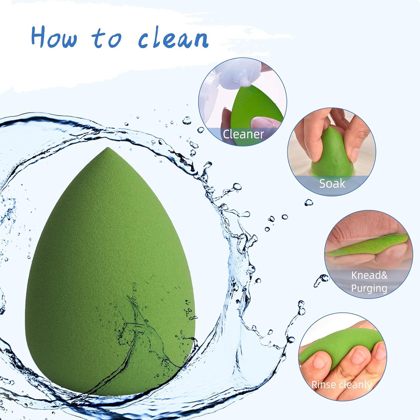 COSTICA Makeup Sponge Set Blender, Beauty Sponge Makeup Blender Flawless for Liquid - Multi Colored 4 Pcs Avocado Series - Gotcha Girl Cosmetics Gotcha Girl Cosmetics 82292aa4-79a0-4c40-b805-bc9bc672b4cf
