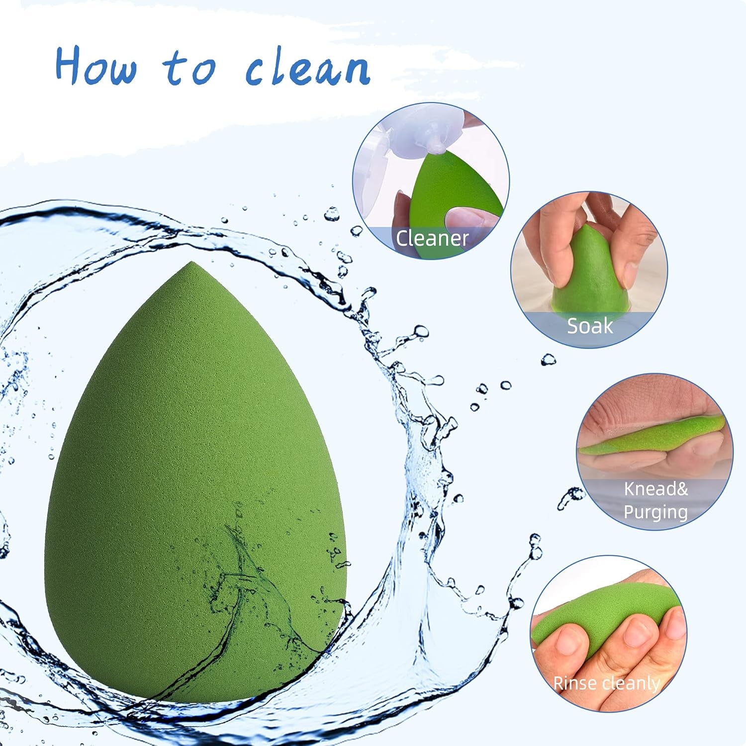 COSTICA Makeup Sponge Set Blender, Beauty Sponge Makeup Blender Flawless for Liquid - Multi Colored 4 Pcs Avocado Series - Gotcha Girl Cosmetics Gotcha Girl Cosmetics 82292aa4-79a0-4c40-b805-bc9bc672b4cf