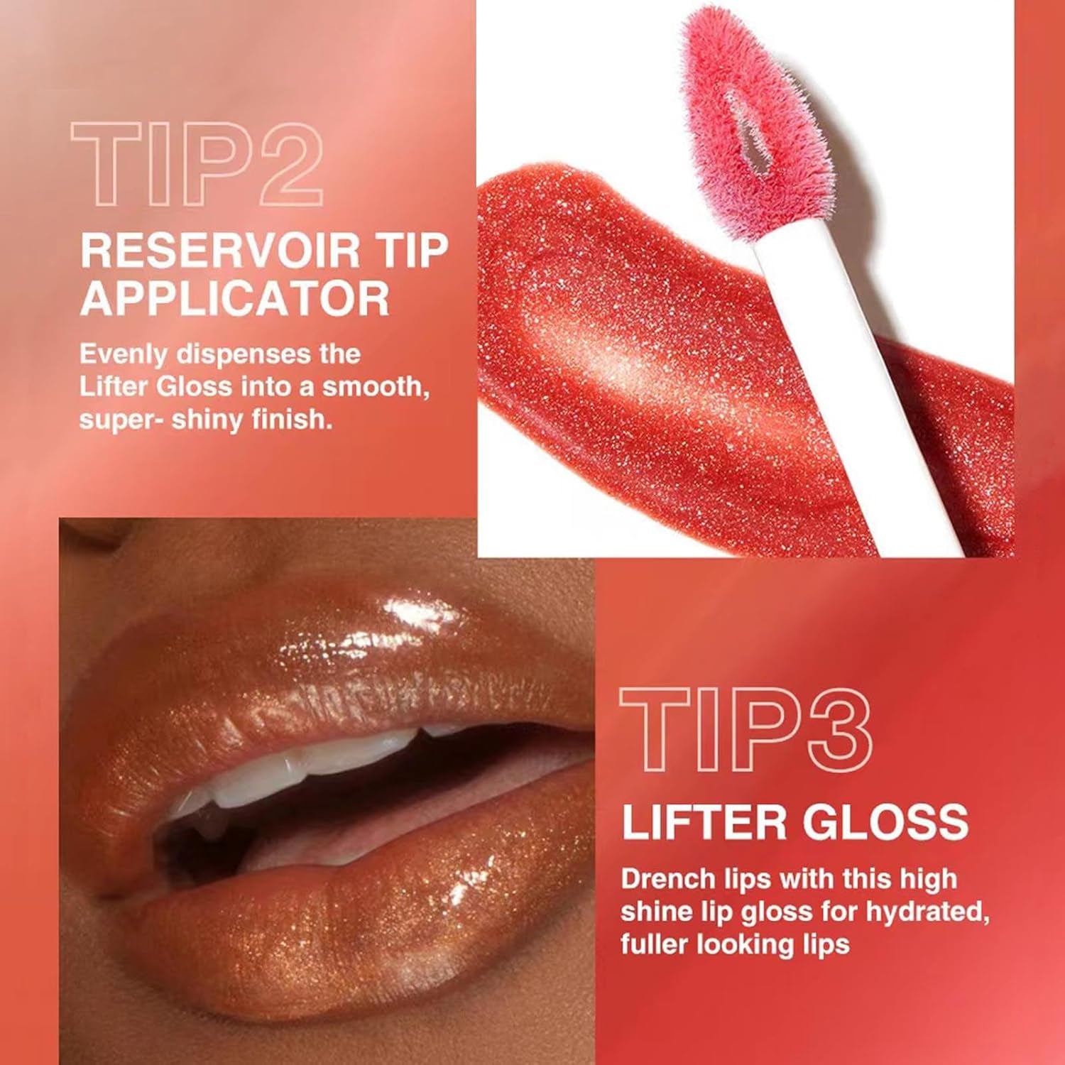 Nude Brown Lip Gloss Plumping Glitter Lip Gloss for Girls Women Lip Plumping Tinted Lipgloss High Pigment Plumper Long Lasting Moisturizing Lip Gloss Oil Shimmer Natural Lipstick Lip Liner(02) - Gotcha Girl Cosmetics Gotcha Girl Cosmetics 09303c70-6f22-4c8e-994b-6027dea38f93