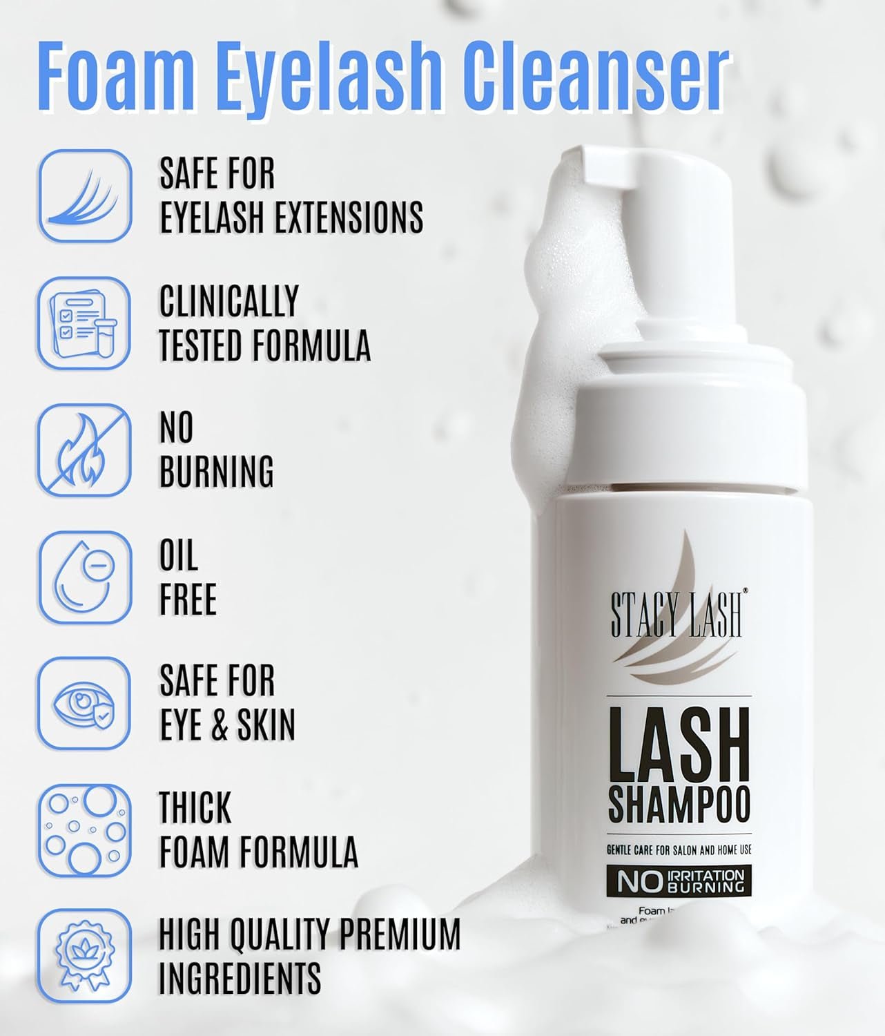 Shampoo 100Ml Cleaning Kit of Eye Makeup Remover (Foam Cleanser) & Shampoo Brush & Mascara Brush Bundle with Eyelash Serum 5Ml for Lash Growth and Thickness - Gotcha Girl Cosmetics Gotcha Girl Cosmetics 39687b39-33b8-4465-96ce-d4cf6b8b4d9f