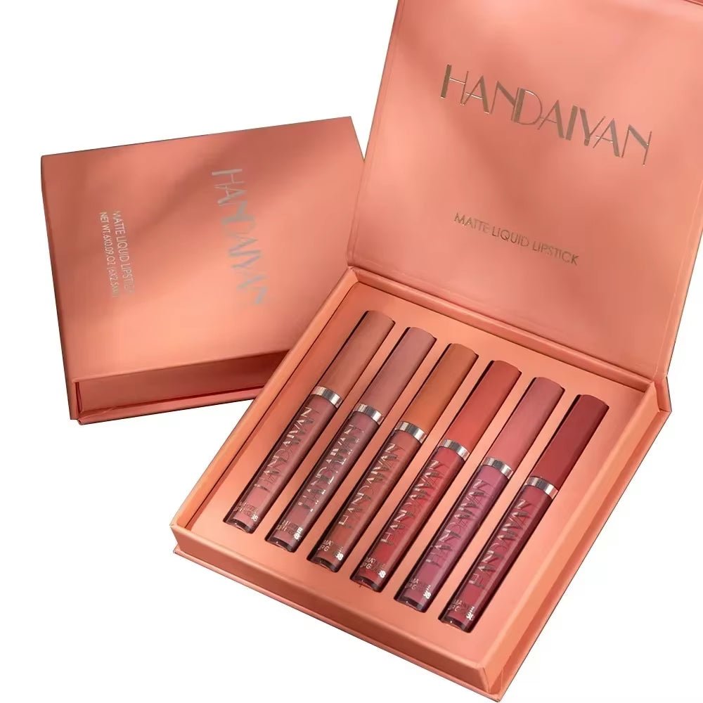 LuxeMatte™ by Handaiyan – 6 - Piece Waterproof Matte Lipstick Set - Gotcha Girl Cosmetics Gotcha Girl Cosmeticsb88fec21-584a-48d8-b428-30cd1dd3359e