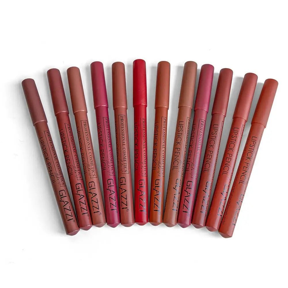 Professional Matte Lip Pencil Set - Long Lasting Waterproof Lipstick - Gotcha Girl Cosmetics Gotcha Girl Cosmetics 200001176618NoSharpener
