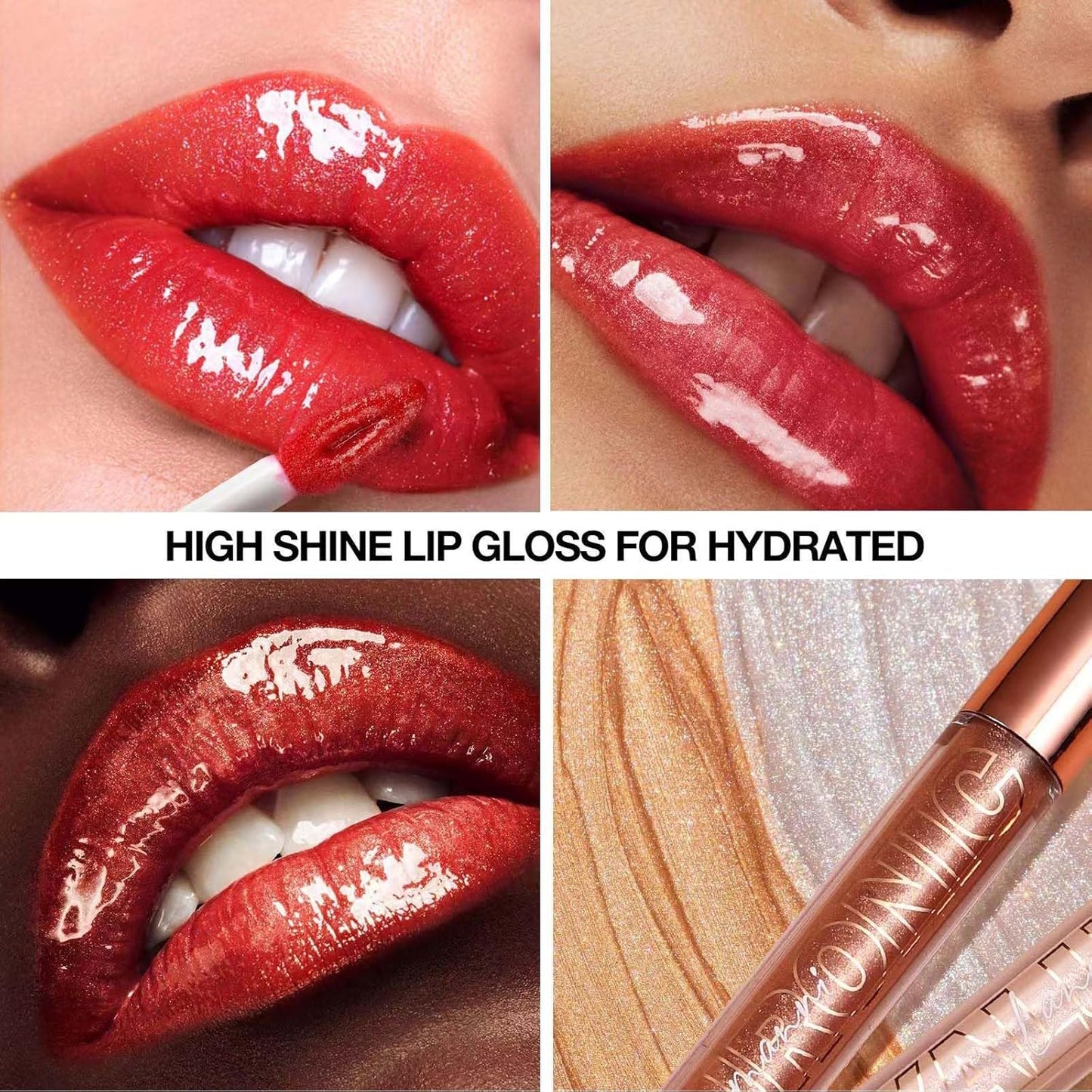 Nude Brown Lip Gloss Plumping Glitter Lip Gloss for Girls Women Lip Plumping Tinted Lipgloss High Pigment Plumper Long Lasting Moisturizing Lip Gloss Oil Shimmer Natural Lipstick Lip Liner(02) - Gotcha Girl Cosmetics Gotcha Girl Cosmetics 09303c70-6f22-4c8e-994b-6027dea38f93