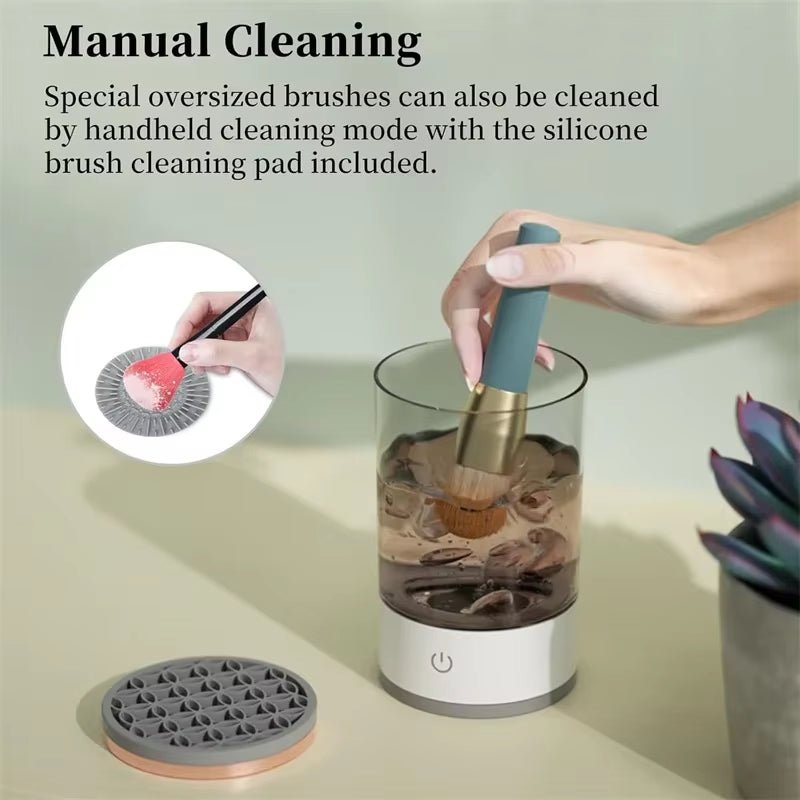 USB Plug Electric Makeup Brush Cleaner Makeup Brush Cleaning Machine Automatic Cosmetic Brush Dryer and Cleaner with Cleaner Mat - Gotcha Girl Cosmetics Gotcha Girl Cosmeticse9597dff-215d-45fe-85e7-2a3da20b61d7