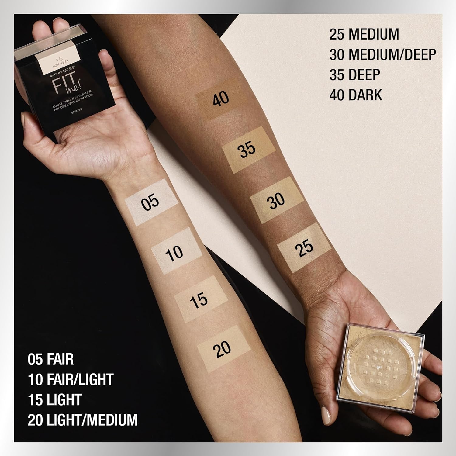 Maybelline Fit Me Loose Setting Powder, Face Powder and Finishing Makeup, Medium, 1 Count - Gotcha Girl Cosmetics Gotcha Girl Cosmetics 534da0f9-92a0-4f54-94ea-7ed8ed8ffb10
