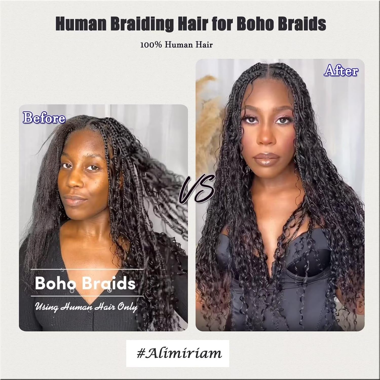 Human Braiding Hair 100G 24 Inch Bulk Deep Wave Human Hair for Braiding Boho Braids Human Hair for Bohemian Knotless Braids Micro Braiding Hair No Weft Human Hair Extensions Natural Black - Gotcha Girl Cosmetics Gotcha Girl Cosmeticsb08eada4-d067-4d1b-b880-2a4e4b2d7569