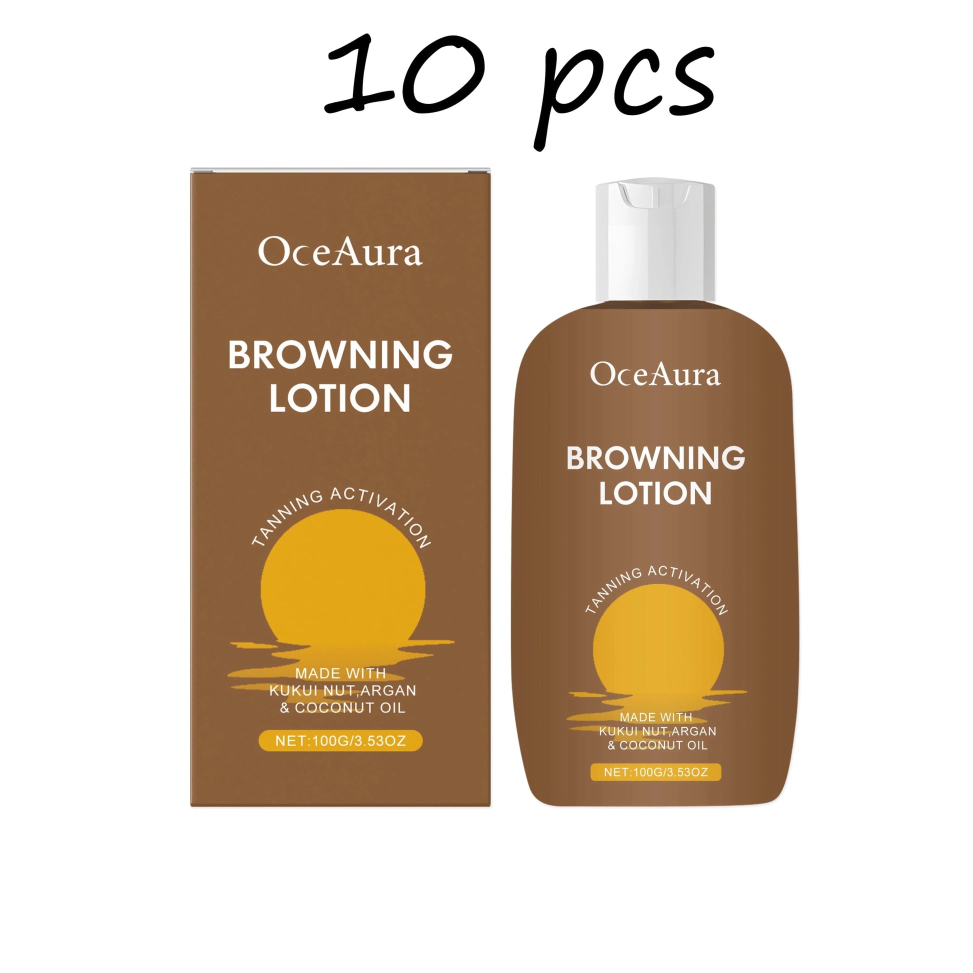 Oceaura Herbal Browning Lotion Summer Moisturize Sunless Tanning Enhance Softness Non - greasy Glowing Bronzer Skin Tanning Lotion - Gotcha Girl Cosmetics Gotcha Girl Cosmetics 1410100g200007763201336106