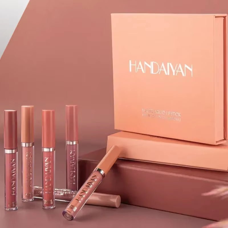 LuxeMatte™ by Handaiyan – 6 - Piece Waterproof Matte Lipstick Set - Gotcha Girl Cosmetics Gotcha Girl Cosmeticsb88fec21-584a-48d8-b428-30cd1dd3359e