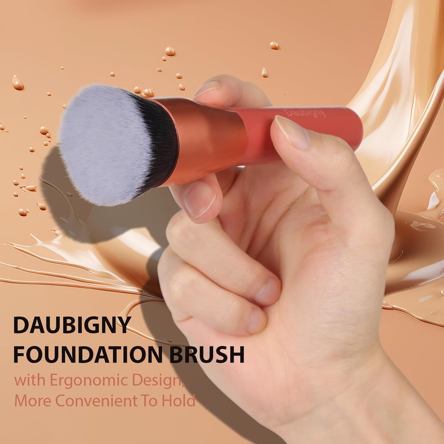 1.5" Top Diameter Foundation Brush - Premium Makeup Brush, Perfect for Foundation, Cream, Buffing, Blending (Red) - Gotcha Girl CosmeticsGotcha Girl Cosmetics 1b7d17e0-82f0-4a30-8bfe-3f1d6a630a21
