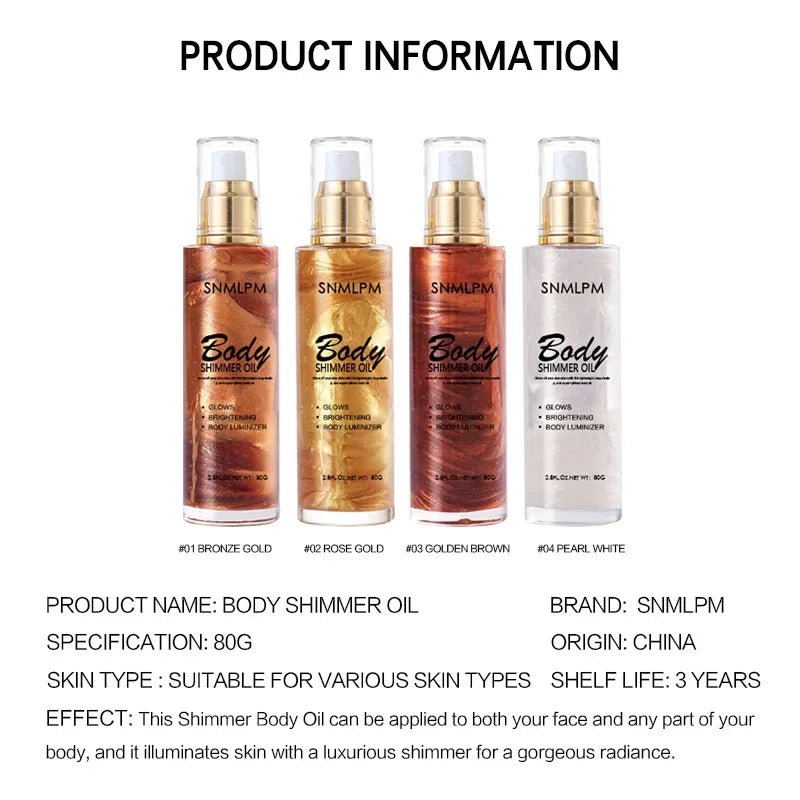 80G Body Luminous Oil Quicksand Highlight Oil Brighten Face Body Repair Highlight Oil Diamond Muscle Body Glitter Oil - Gotcha Girl CosmeticsGotcha Girl Cosmetics 0b78860a-2b24-4e86-b73f-0ed7fbeacba1