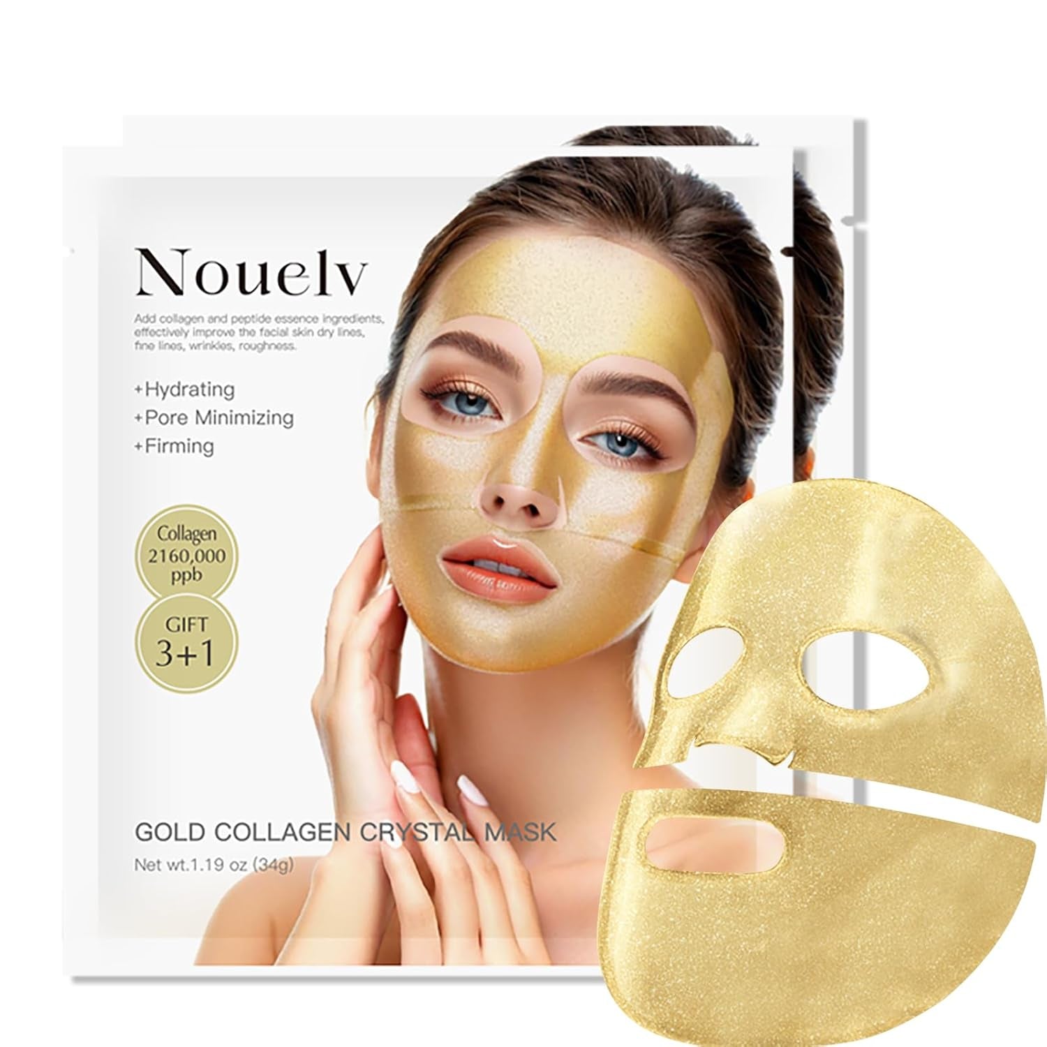 24K Gold Bio Collagen Face Mask, Hydrating Bio Collagen Mask Overnight Collagen Mask Hydrating Collagen Real Deep Mask Skin (34G X2Ea) - Gotcha Girl CosmeticsGotcha Girl Cosmetics c2d941c9-c7f3-4dd4-b08d-c9d11ac057d3