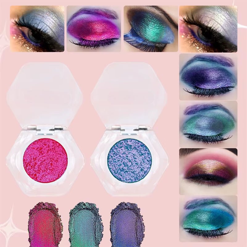 12 - Color Chameleon Glitter Eyeshadow Palette – Long - Lasting, Pearlescent Shimmer for Dazzling, Color - Shifting Eye Makeup - Gotcha Girl Cosmetics Gotcha Girl Cosmetics 136961f5-758b-49cf-ab10-6babdccc4290