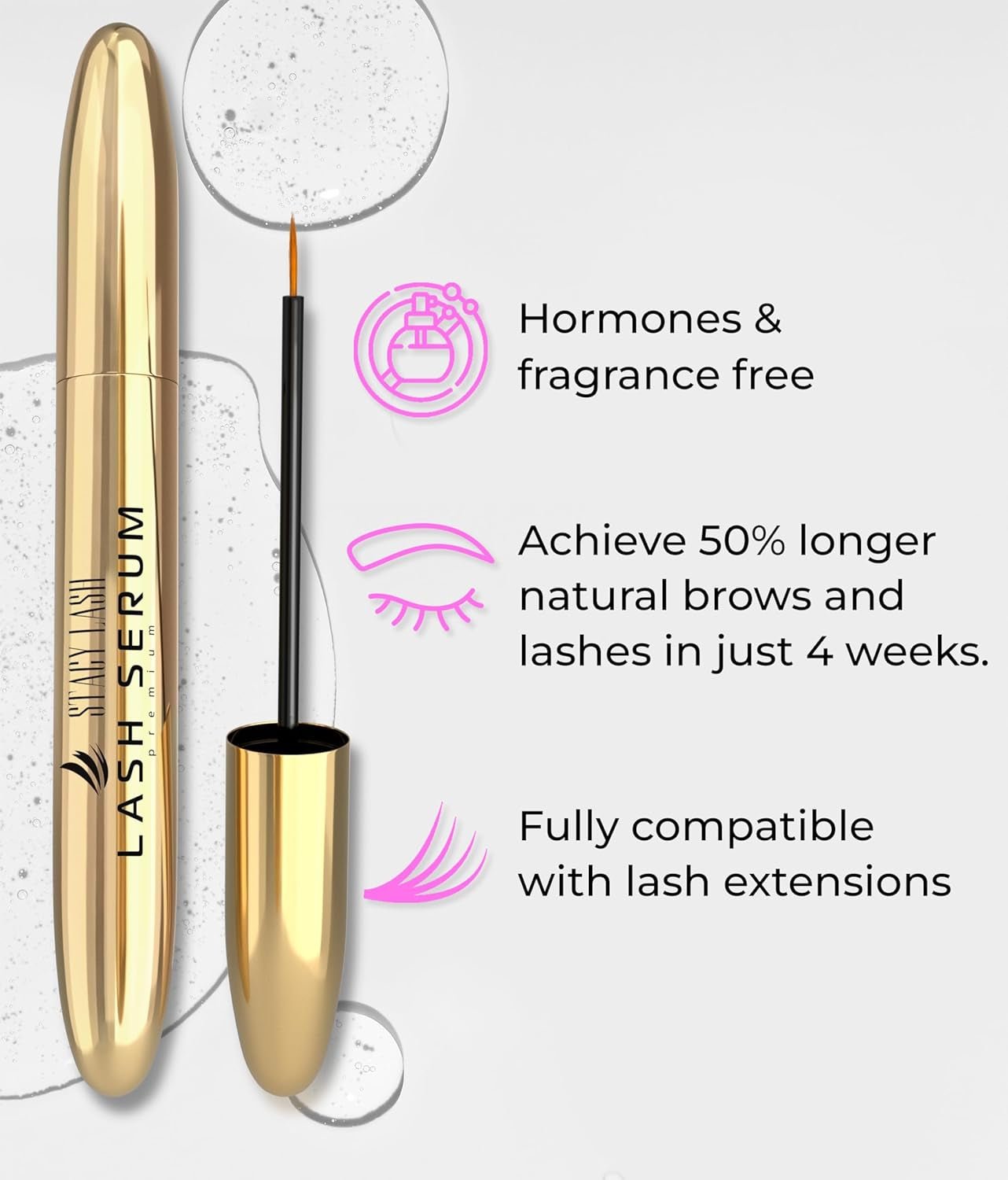 Shampoo 100Ml Cleaning Kit of Eye Makeup Remover (Foam Cleanser) & Shampoo Brush & Mascara Brush Bundle with Eyelash Serum 5Ml for Lash Growth and Thickness - Gotcha Girl Cosmetics Gotcha Girl Cosmetics 39687b39-33b8-4465-96ce-d4cf6b8b4d9f