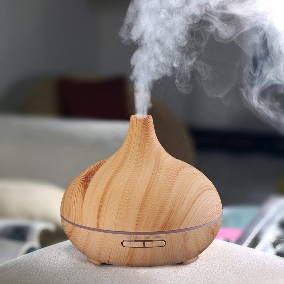 Aroma Essential Oil Diffuser, 500Ml Wood Grain Ultrasonic Cool Mist Whisper - Quiet Humidifier with Color LED Lights Changing & 4 Timer Settings, with Remote Control (Brown) - Gotcha Girl Cosmetics Gotcha Girl Cosmeticsb2e57170-3091-48d3-bb35-46eed7f3b093