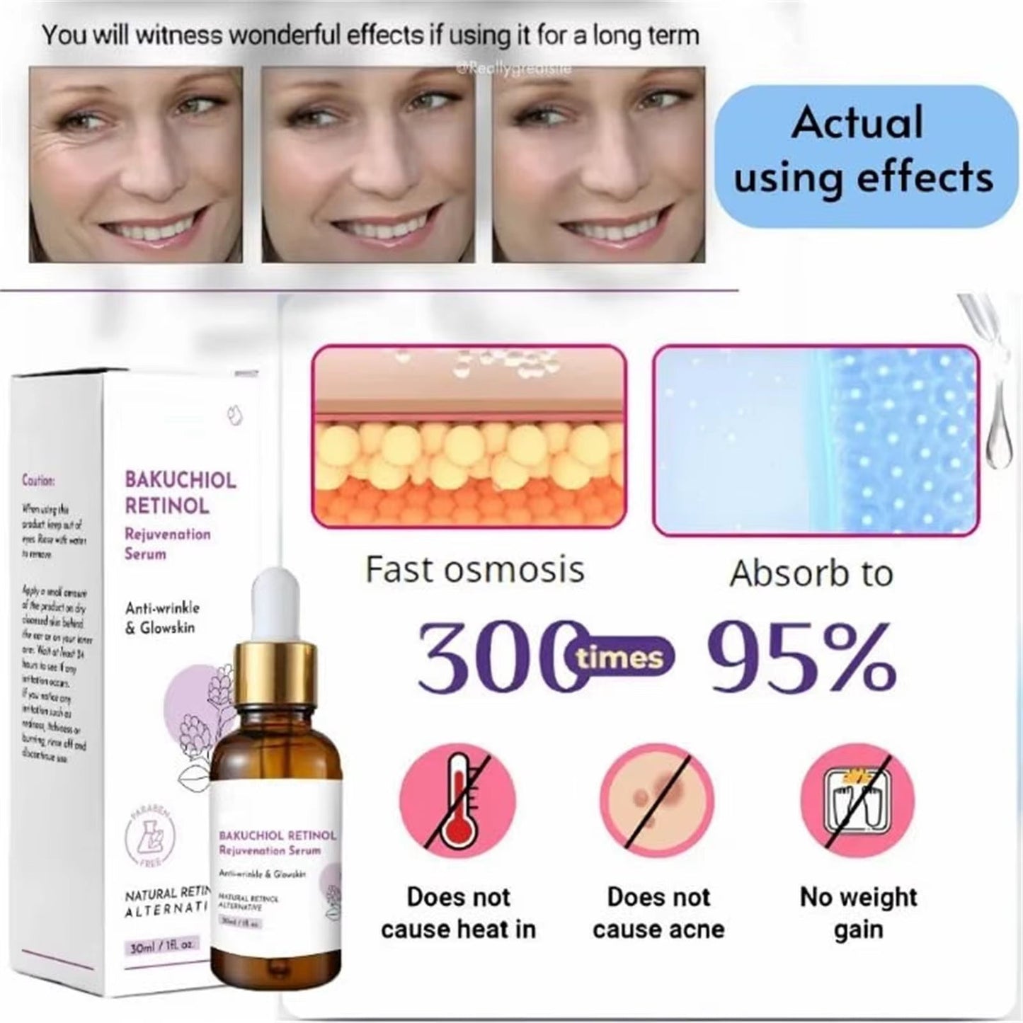 Bakuchiol Retinol Anti - Aging Serum – Collagen - Boosting, Gentle Rejuvenation for Smoother, Firmer, Youthful Skin - Gotcha Girl Cosmetics Gotcha Girl Cosmetics61b1c384-4210-4d63-96ef-717463a61218