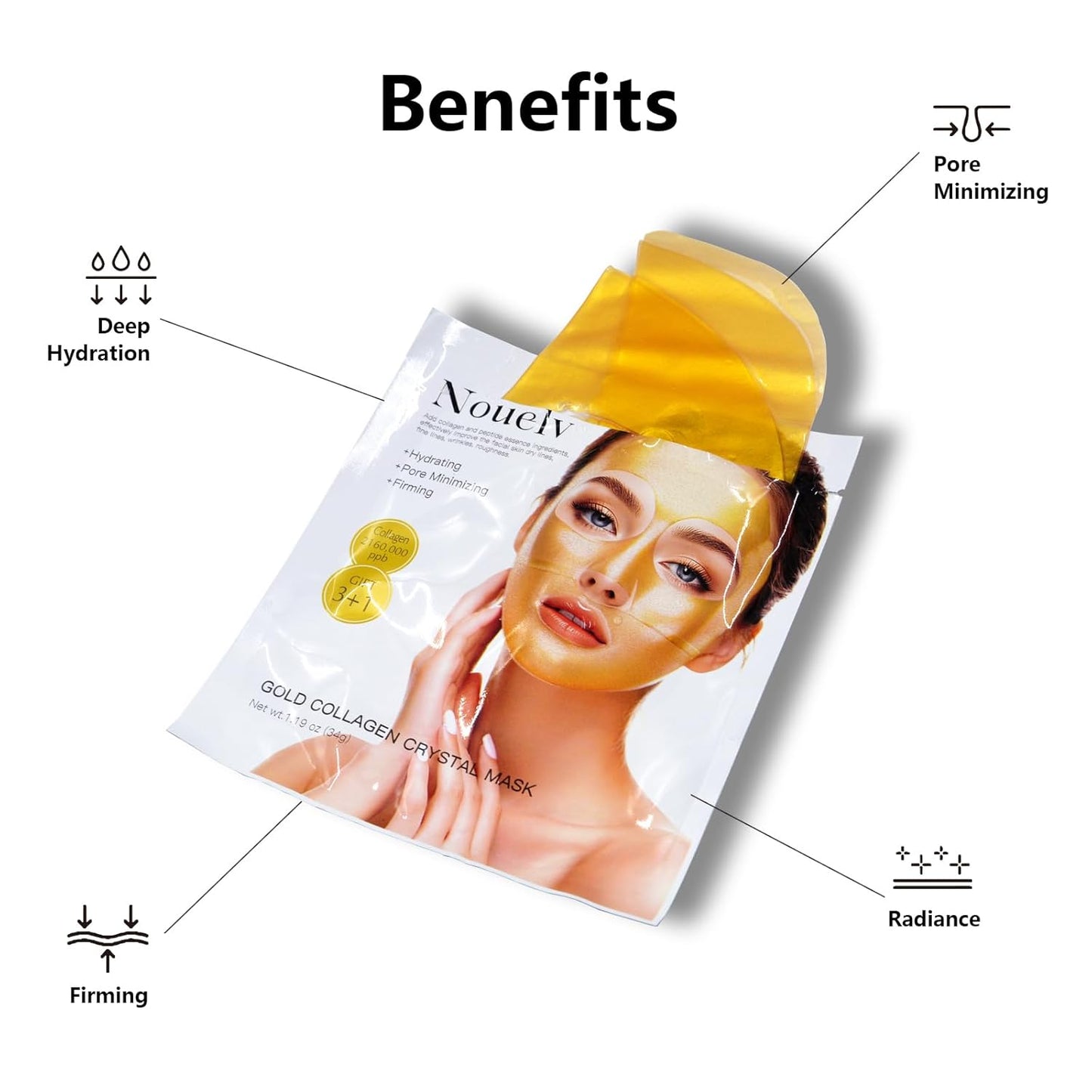 24K Gold Bio Collagen Face Mask, Hydrating Bio Collagen Mask Overnight Collagen Mask Hydrating Collagen Real Deep Mask Skin (34G X2Ea) - Gotcha Girl CosmeticsGotcha Girl Cosmetics c2d941c9-c7f3-4dd4-b08d-c9d11ac057d3