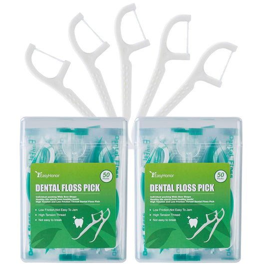 Dental Floss Picks, 2 Travel Floss Cases,100 Counts,Each Individually Wrapped, Dental Flossers,Floss Sticks,Tooth Floss,Dental Sticks,Teeth Flossers Picks, Gift 1 Mini Toothpick Box. - Gotcha Girl Cosmetics Gotcha Girl Cosmetics2a77ad0a-ff69-4a53-841b-6277782829e5