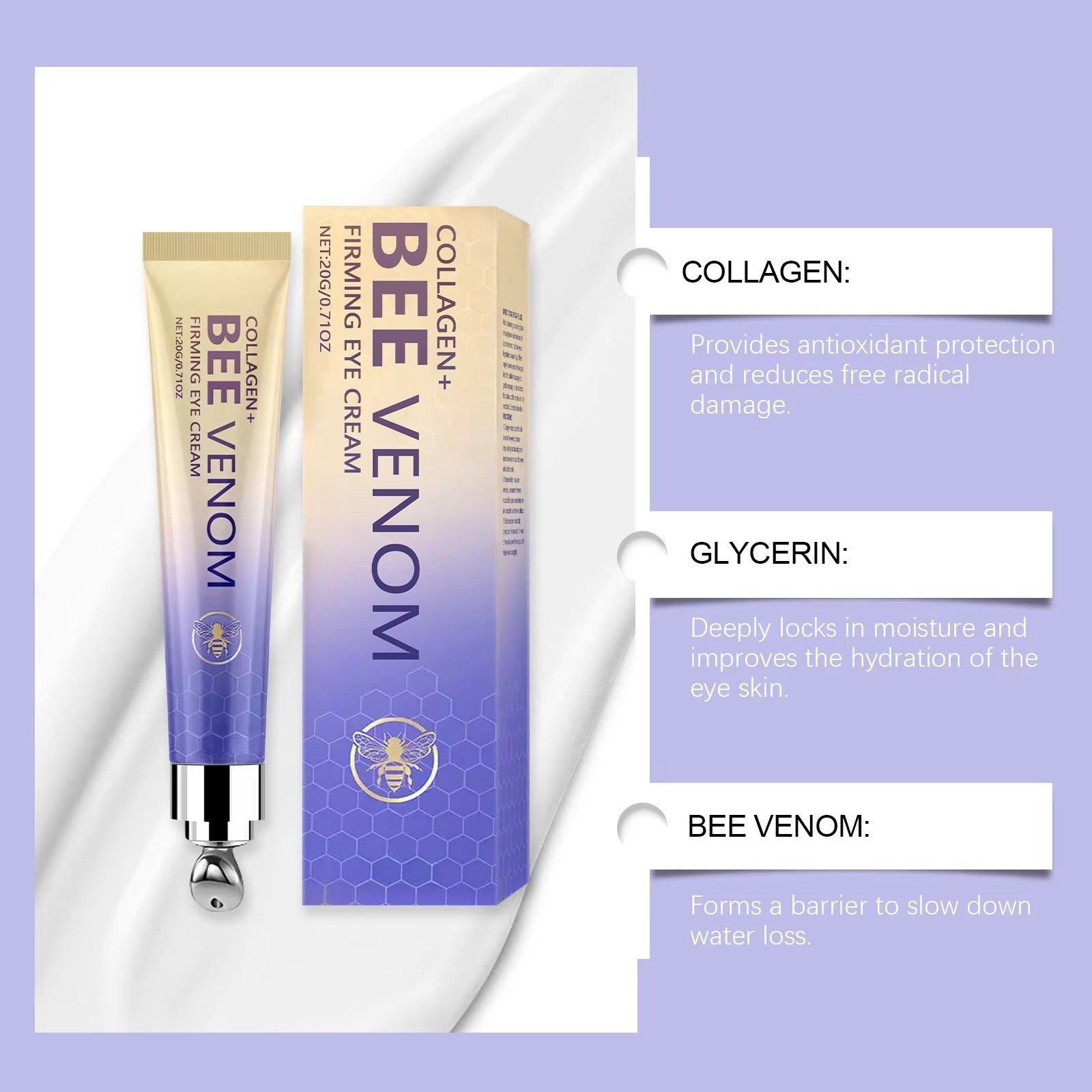 Bee Venom Eye Cream – Daily Moisturizing Treatment for Radiant, Firm, and Youthful Eyes - Gotcha Girl Cosmetics Gotcha Girl Cosmetics6d859392-7712-485e-952f-152c3ae47c8a