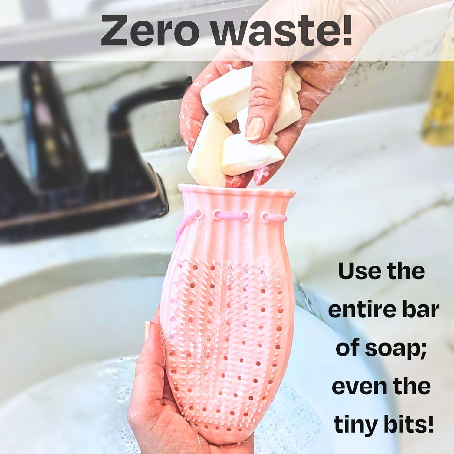 Gentle Exfoliating Bar Soap Loofah Pouch, Soap Saver Bag, Soap Exfoliating Bag, Bar Soap Pouch, Soap Savers for Bar Soap, Mesh Soap Bags for Soap Bars, Soap Bar Bag, Silicone Body Scrubber Pouch - Gotcha Girl Cosmetics Gotcha Girl Cosmeticsd54ca8d4-5573-4945-991f-5899ce938677