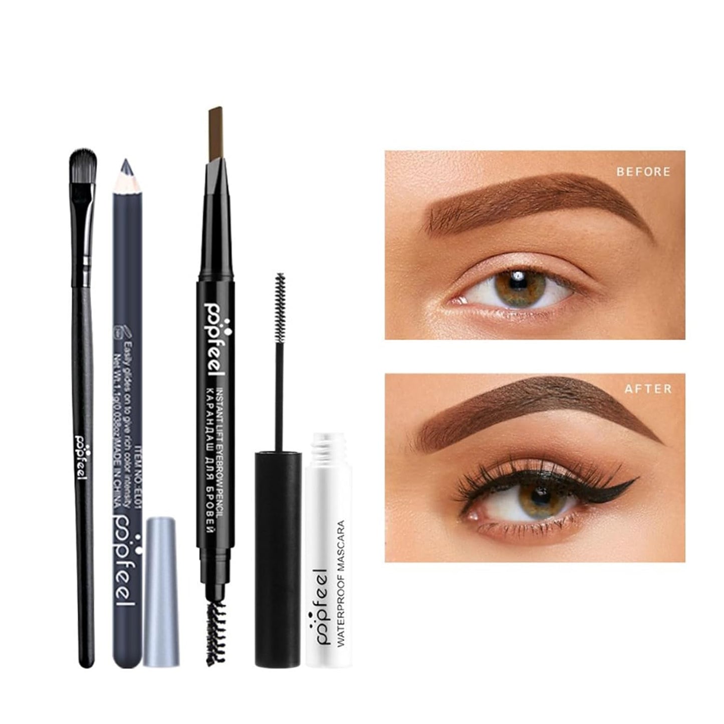 10 Pcs All in One Full Makeup Set, Professional Makeup Kit for Girls Teens Beginners Multipurpose Essential Starter Bundle Include Eyeshadow Palette Mascara Eyebrow Pen Eyeliner Eyeshadow Brush