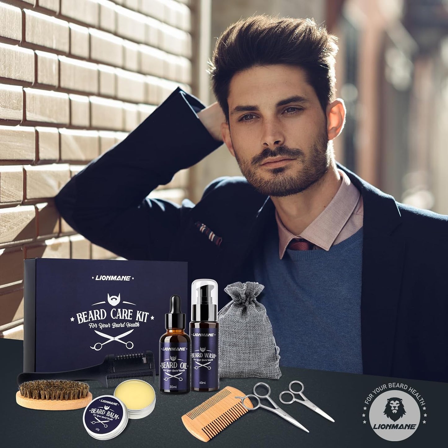 Beard Care Gifts Kit for Men - Beard Mustache Grooming Kit | Beard Balm, Beard Wash, Beard Oil, Brush, Scissors - Birthday Anniversary Gifts for Husband/Boyfriend/Dad/Him - Gotcha Girl CosmeticsGotcha Girl Cosmetics 9d964462-a3fa-4ff4-a1eb-4eceb72a71c3