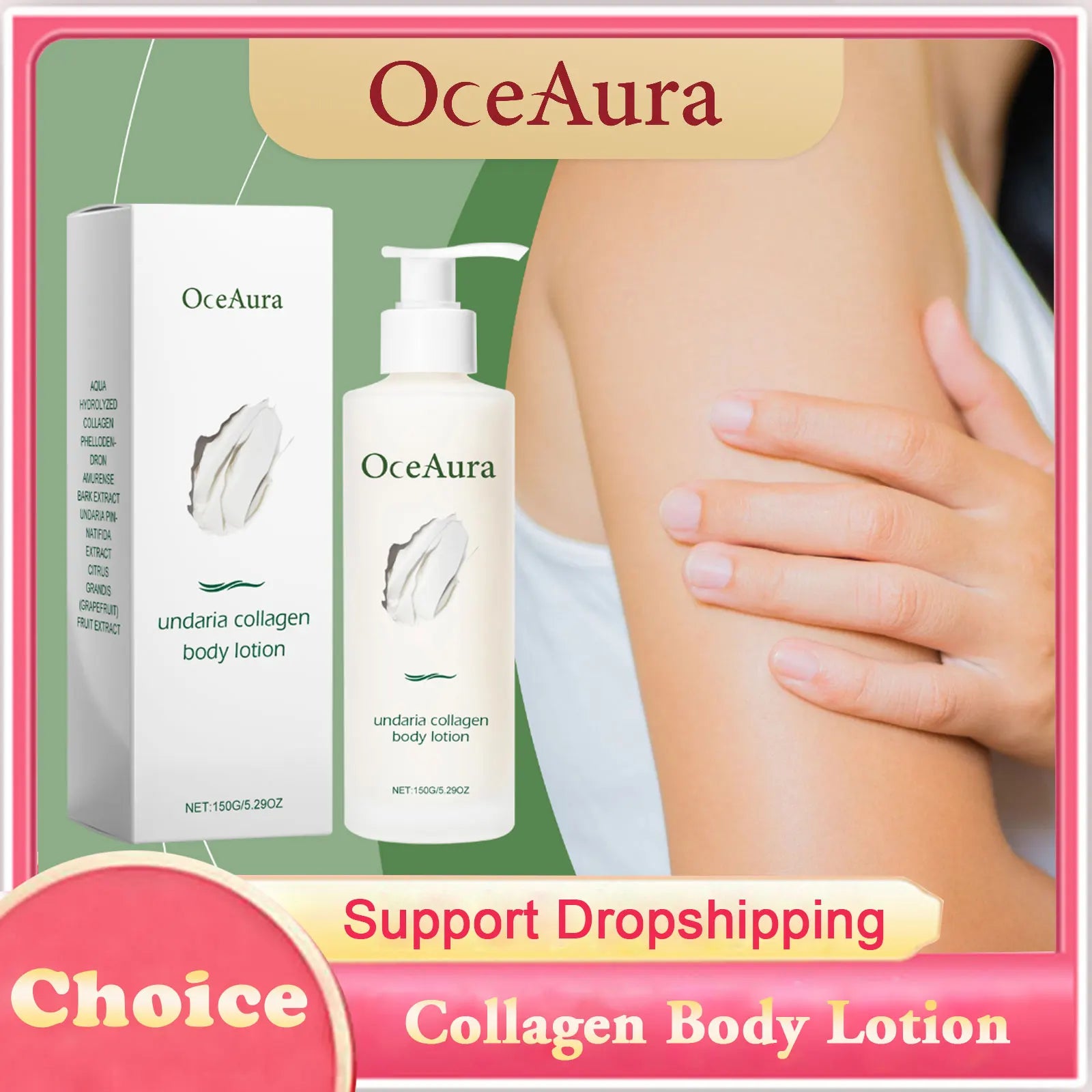 Collagen Infused Body Lotion Anti Aging Smoothing Strengthen Barrier Long Lasting Hydrating Reduce Sagging Moisturize Body Cream - Gotcha Girl Cosmetics Gotcha Girl Cosmetics 14771150gboxed