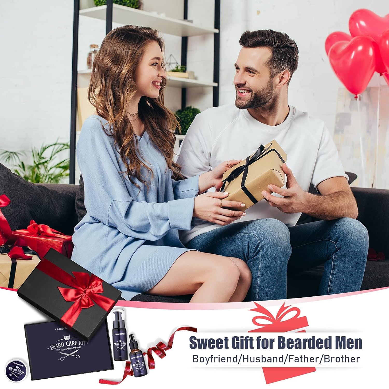 Beard Care Gifts Kit for Men - Beard Mustache Grooming Kit | Beard Balm, Beard Wash, Beard Oil, Brush, Scissors - Birthday Anniversary Gifts for Husband/Boyfriend/Dad/Him - Gotcha Girl CosmeticsGotcha Girl Cosmetics 9d964462-a3fa-4ff4-a1eb-4eceb72a71c3