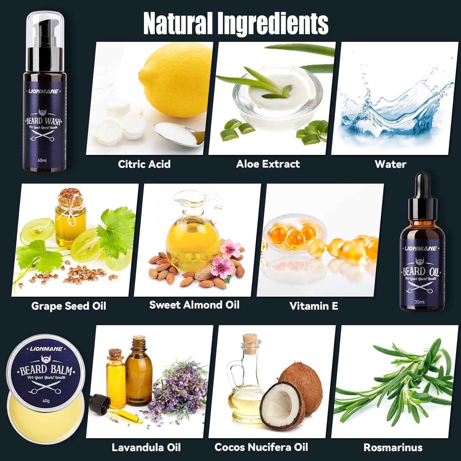 Beard Care Gifts Kit for Men - Beard Mustache Grooming Kit | Beard Balm, Beard Wash, Beard Oil, Brush, Scissors - Birthday Anniversary Gifts for Husband/Boyfriend/Dad/Him - Gotcha Girl CosmeticsGotcha Girl Cosmetics 9d964462-a3fa-4ff4-a1eb-4eceb72a71c3
