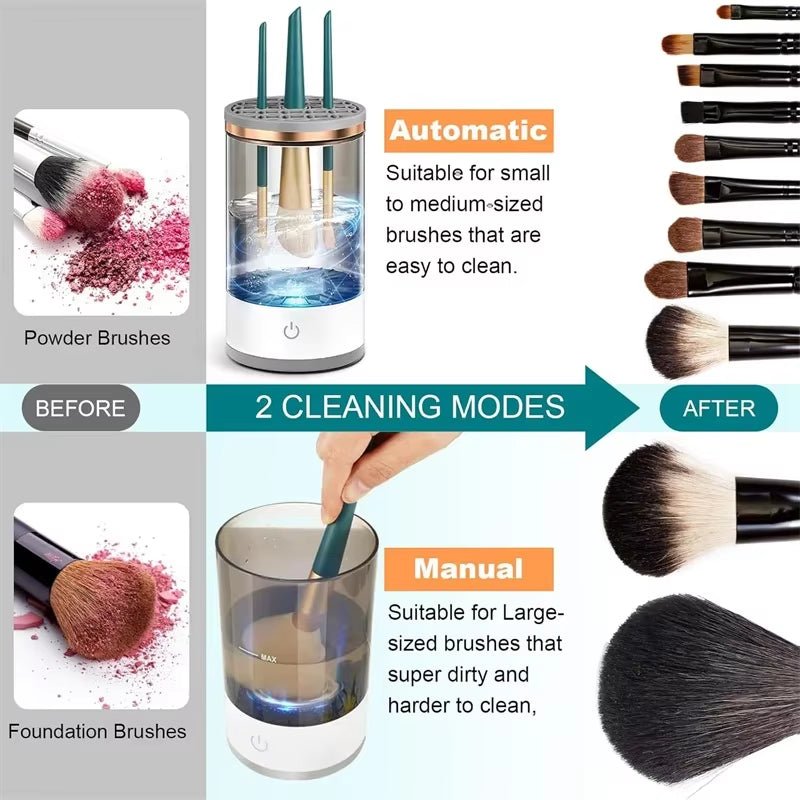 USB Plug Electric Makeup Brush Cleaner Makeup Brush Cleaning Machine Automatic Cosmetic Brush Dryer and Cleaner with Cleaner Mat - Gotcha Girl Cosmetics Gotcha Girl Cosmeticse9597dff-215d-45fe-85e7-2a3da20b61d7