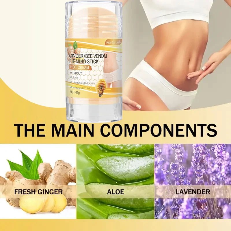 Turmeric + Bee Venom Firming Cream Stick, Contains Coconut Oil, Moisturizing Firming Body Lotion for Men and Women, Hypoallergenic, Muscle Relaxation and Post - Exercise Recovery - Gotcha Girl Cosmetics Gotcha Girl Cosmetics 14771A