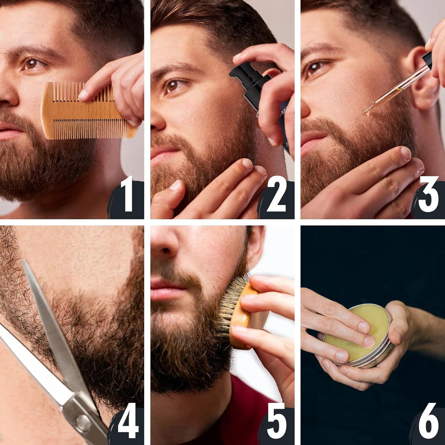 Beard Care Gifts Kit for Men - Beard Mustache Grooming Kit | Beard Balm, Beard Wash, Beard Oil, Brush, Scissors - Birthday Anniversary Gifts for Husband/Boyfriend/Dad/Him - Gotcha Girl CosmeticsGotcha Girl Cosmetics 9d964462-a3fa-4ff4-a1eb-4eceb72a71c3