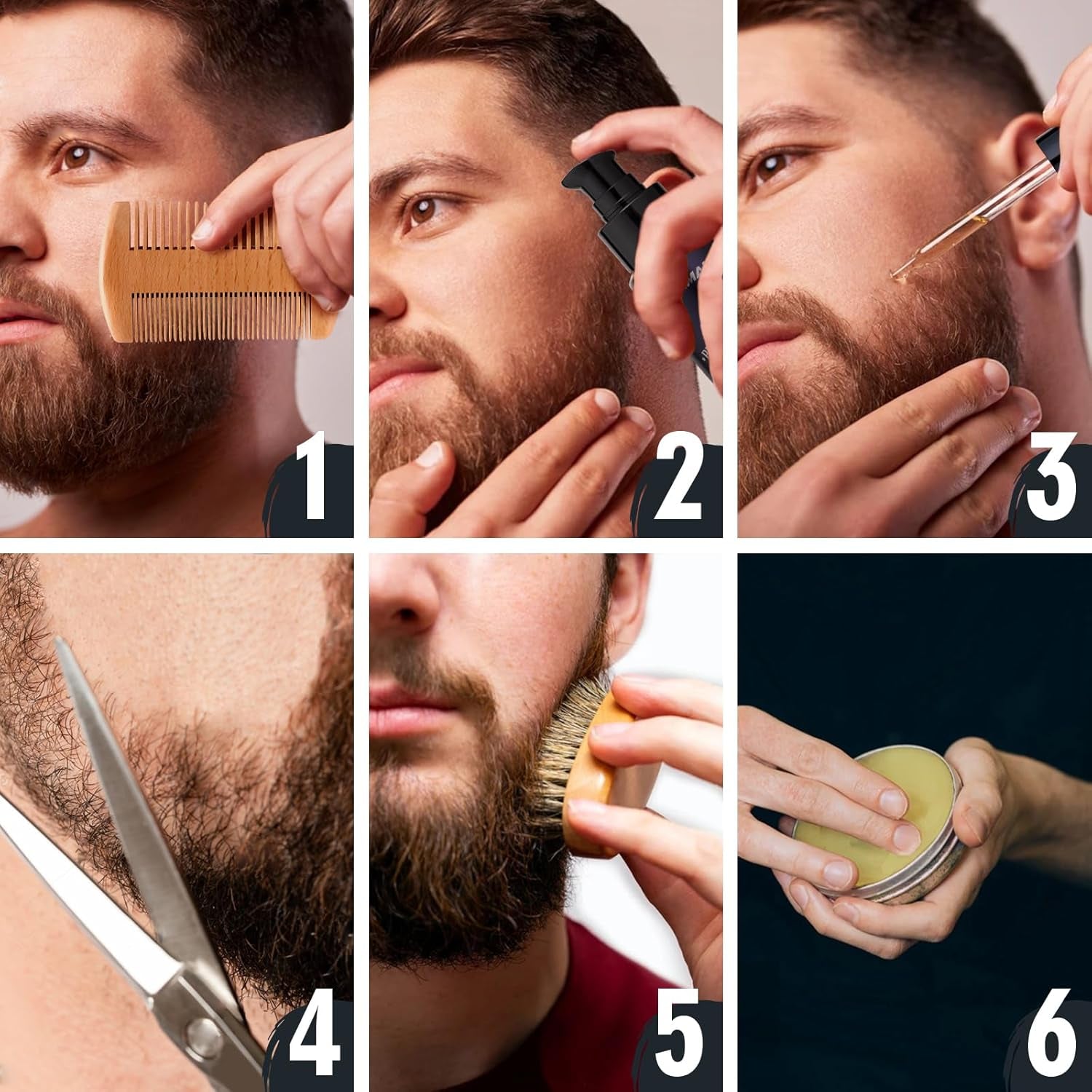 Beard Care Gifts Kit for Men - Beard Mustache Grooming Kit | Beard Balm, Beard Wash, Beard Oil, Brush, Scissors - Birthday Anniversary Gifts for Husband/Boyfriend/Dad/Him - Gotcha Girl CosmeticsGotcha Girl Cosmetics 9d964462-a3fa-4ff4-a1eb-4eceb72a71c3