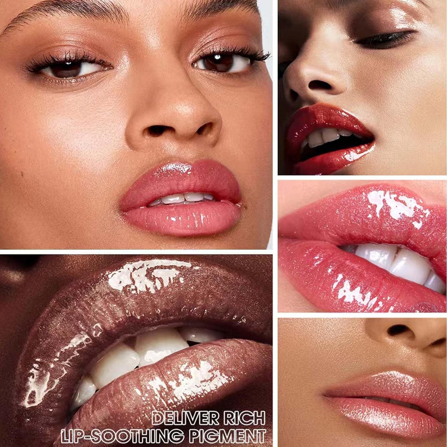 Nude Brown Lip Gloss Plumping Glitter Lip Gloss for Girls Women Lip Plumping Tinted Lipgloss High Pigment Plumper Long Lasting Moisturizing Lip Gloss Oil Shimmer Natural Lipstick Lip Liner(02) - Gotcha Girl Cosmetics Gotcha Girl Cosmetics 09303c70-6f22-4c8e-994b-6027dea38f93