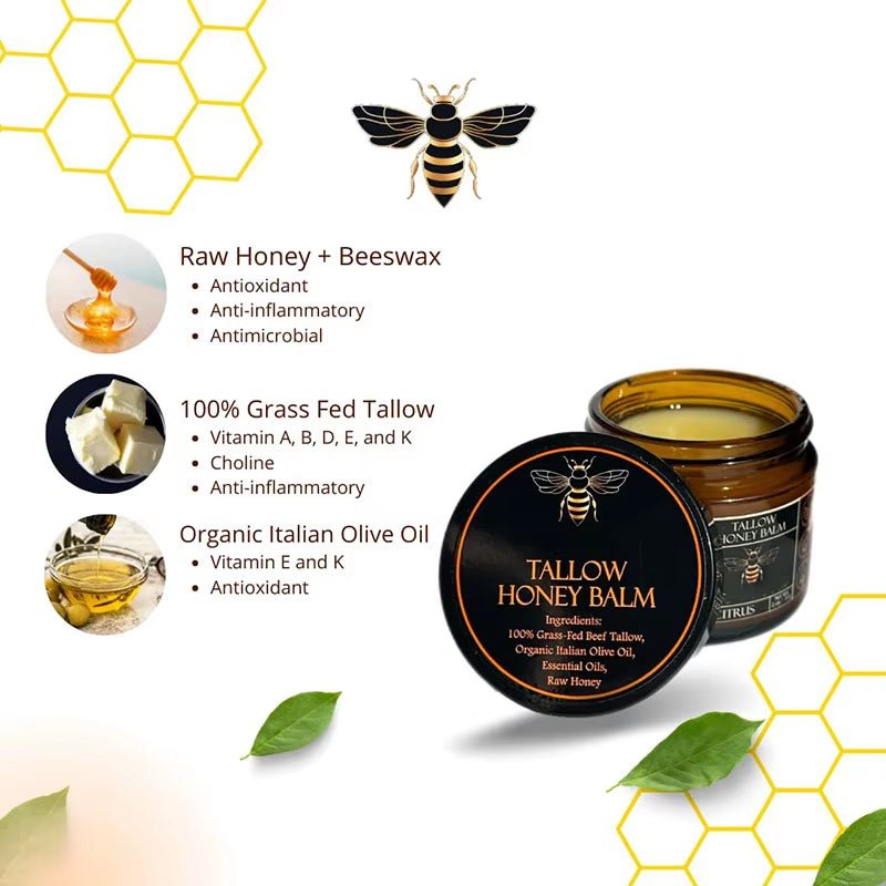 Tallow Honey Balm™ Organic Beef Tallow & Raw Honey Moisture Balm - Gotcha Girl Cosmetics Gotcha Girl Cosmetics2b8282e3-16f1-4346-a30e-a3dfac75738b